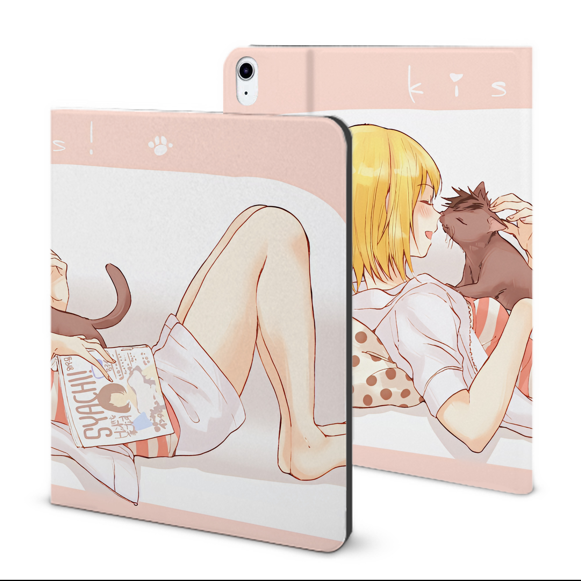 （画像用） ハイキュー!! Haikyu!! IPad ケース ブック型 PUレザー TPU 耐衝撃 軽量 薄型 ペン収納なし 全面保護 IPad 各モデル対応
